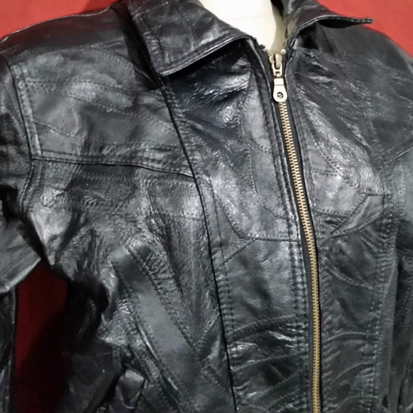 ELIAS DE SOTO LEATHER  Motorcycle Bomber Jacket  Youth 14 - Picture 4 of 8